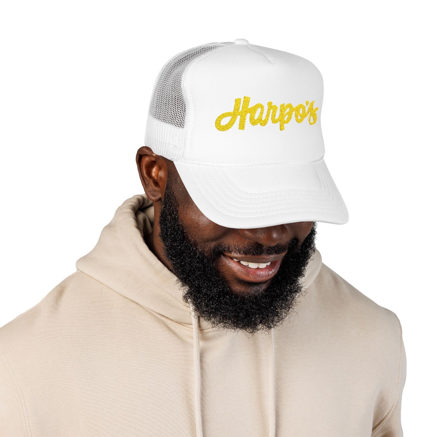 Harpos Embroidered Foam Trucker Hat