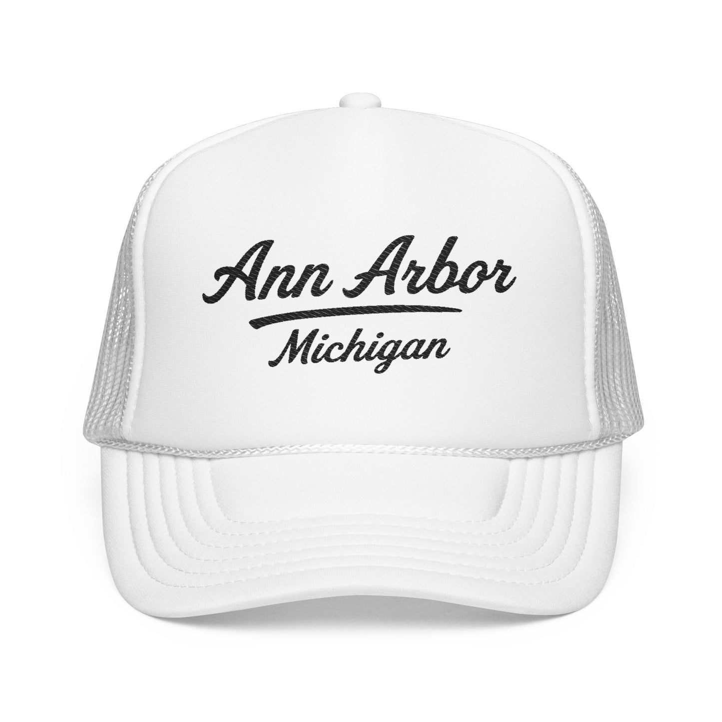 Ann Arbor, Michigan Embroidered Foam Trucker Hat