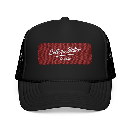 College Station, Texas Embroidered Foam Trucker Hat