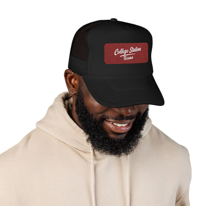 College Station, Texas Embroidered Foam Trucker Hat