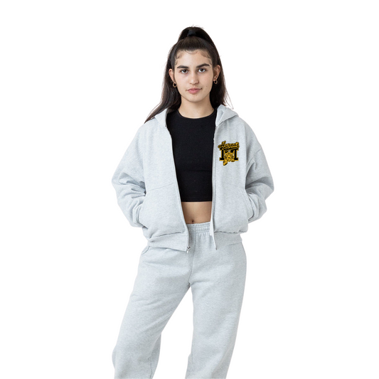 Harpo's Pouncing Tiger Women's Cropped Zip Up