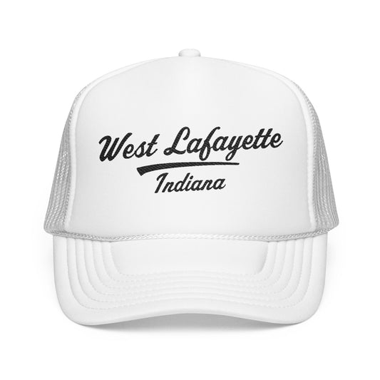 West Lafayette, Indiana Embroidered Foam Trucker Hat