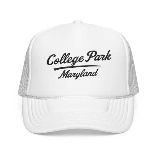 College Park, Maryland Embroidered Foam Trucker Hat