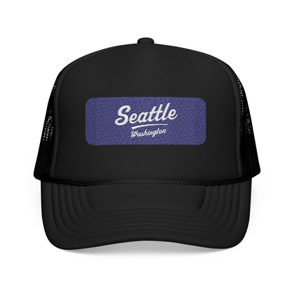 Seattle, Washington Embroidered Foam Trucker Hat