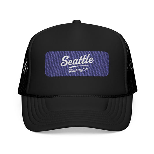Seattle, Washington Embroidered Foam Trucker Hat
