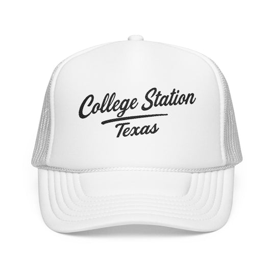 College Station, Texas Embroidered Foam Trucker Hat