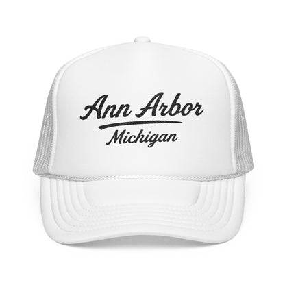 Ann Arbor, Michigan Embroidered Foam Trucker Hat
