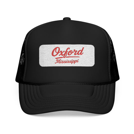 Oxford, Mississippi Embroidered Foam Trucker Hat